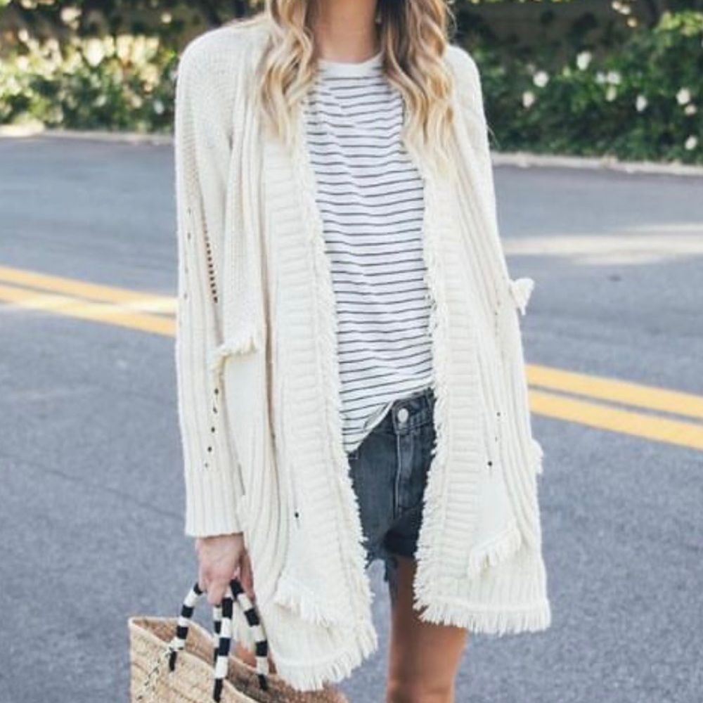 Boho fringe cardigan
